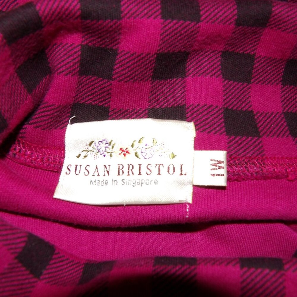 Women's Turtleneck Top & Matching Vest Size 1W Vintage Susan Bristol - Picture 5 of 5